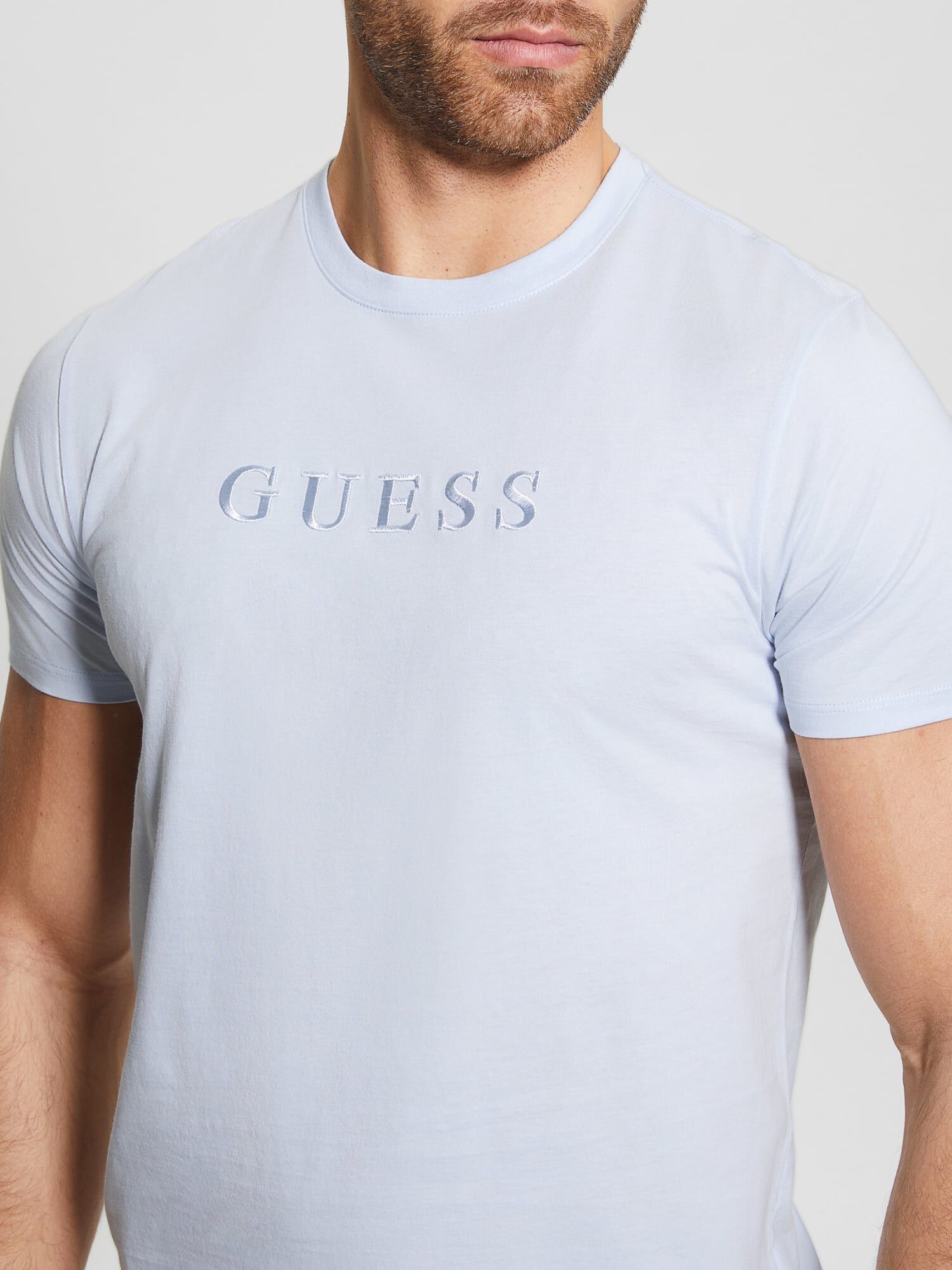 Shop GUESS Online Embroidered logo t shirt