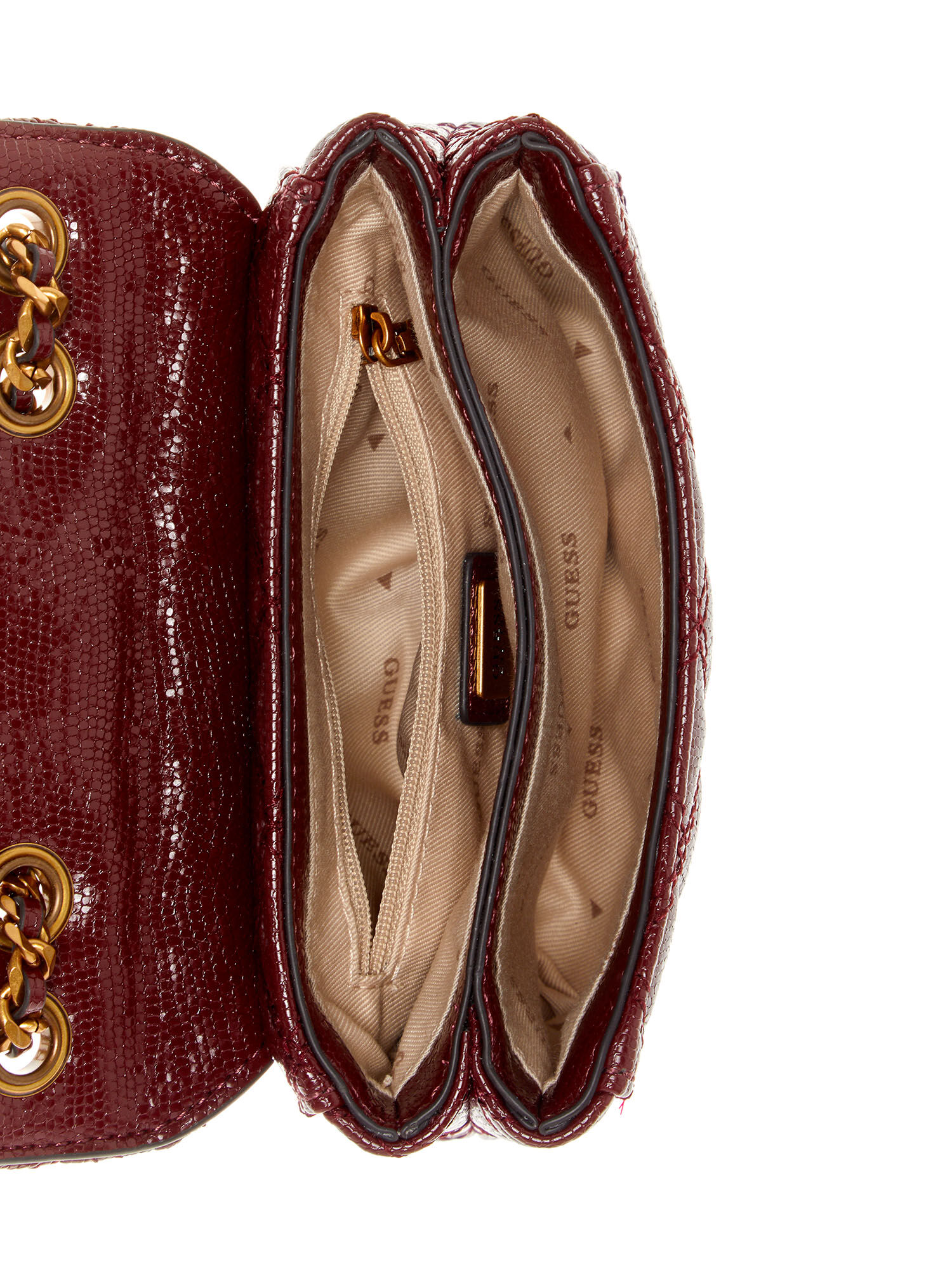 Guess burgundy purse clearance