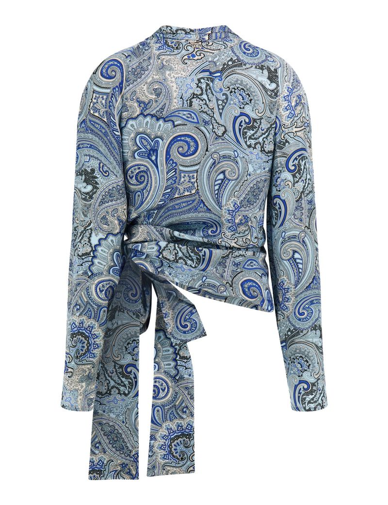 Marciano satin wrap blouse