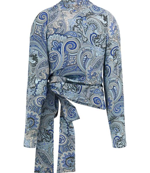 بلوزة مارسيانو الساتان الملفوفة