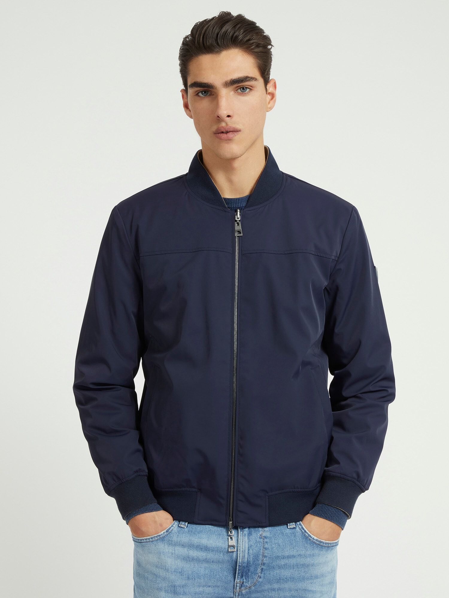 Shop GUESS Online Reversible Bomber Jacket