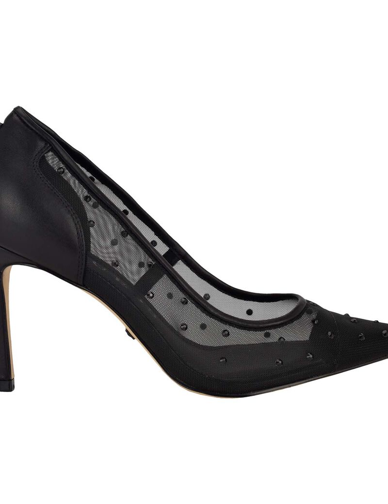 Serry transparent fabric heels