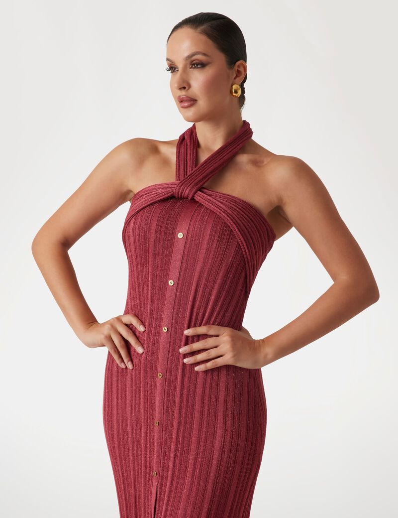 Marciano long rib-knit dress
