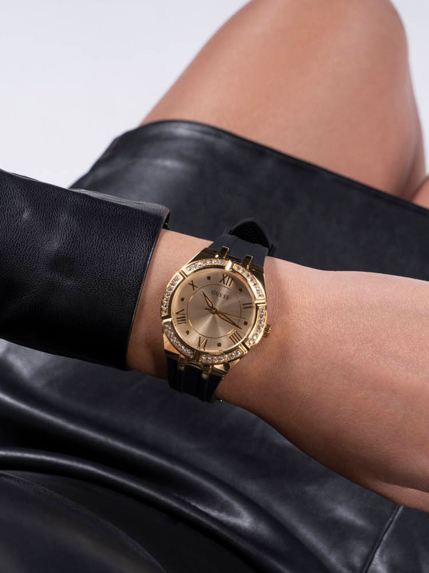 Gold And Black Ladies Watch