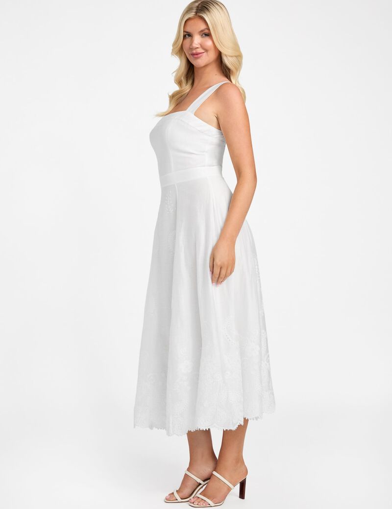 فستان مارسيانو طويل من مزيج الكتان