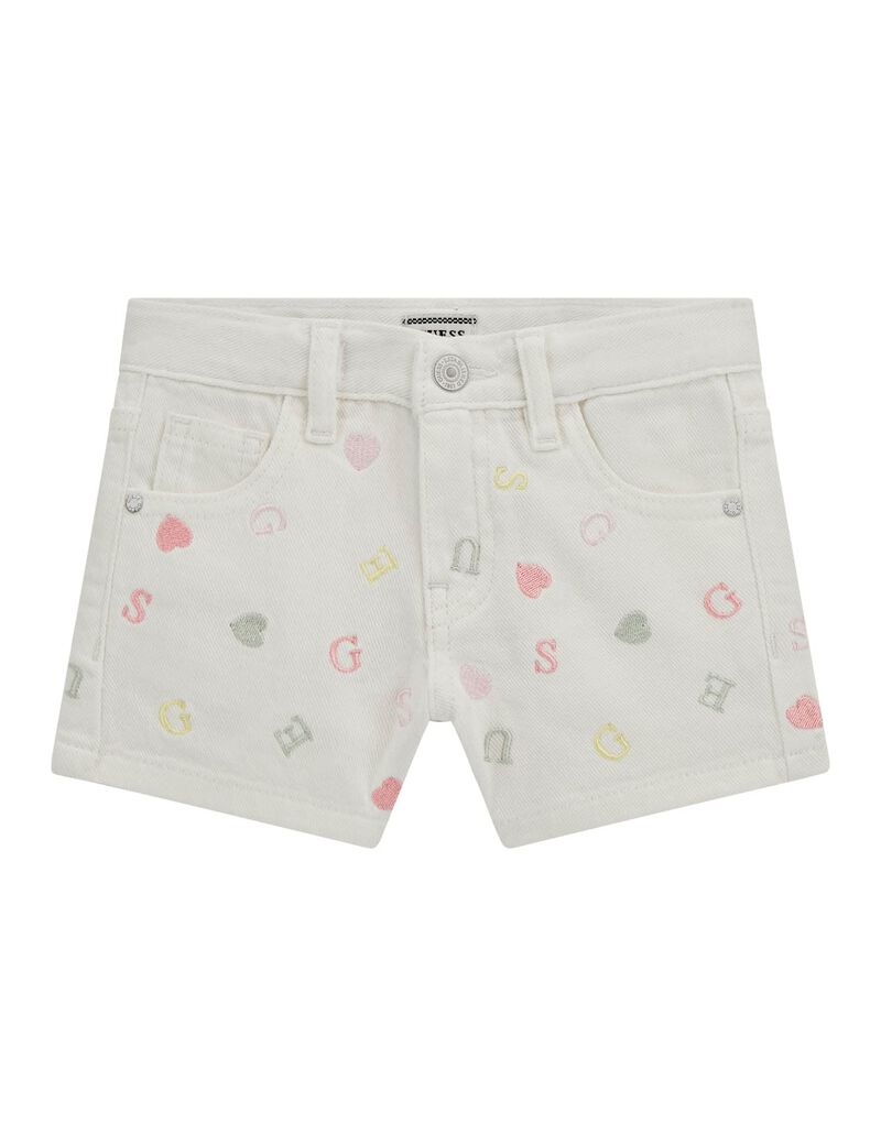 Embroidered shorts jeans