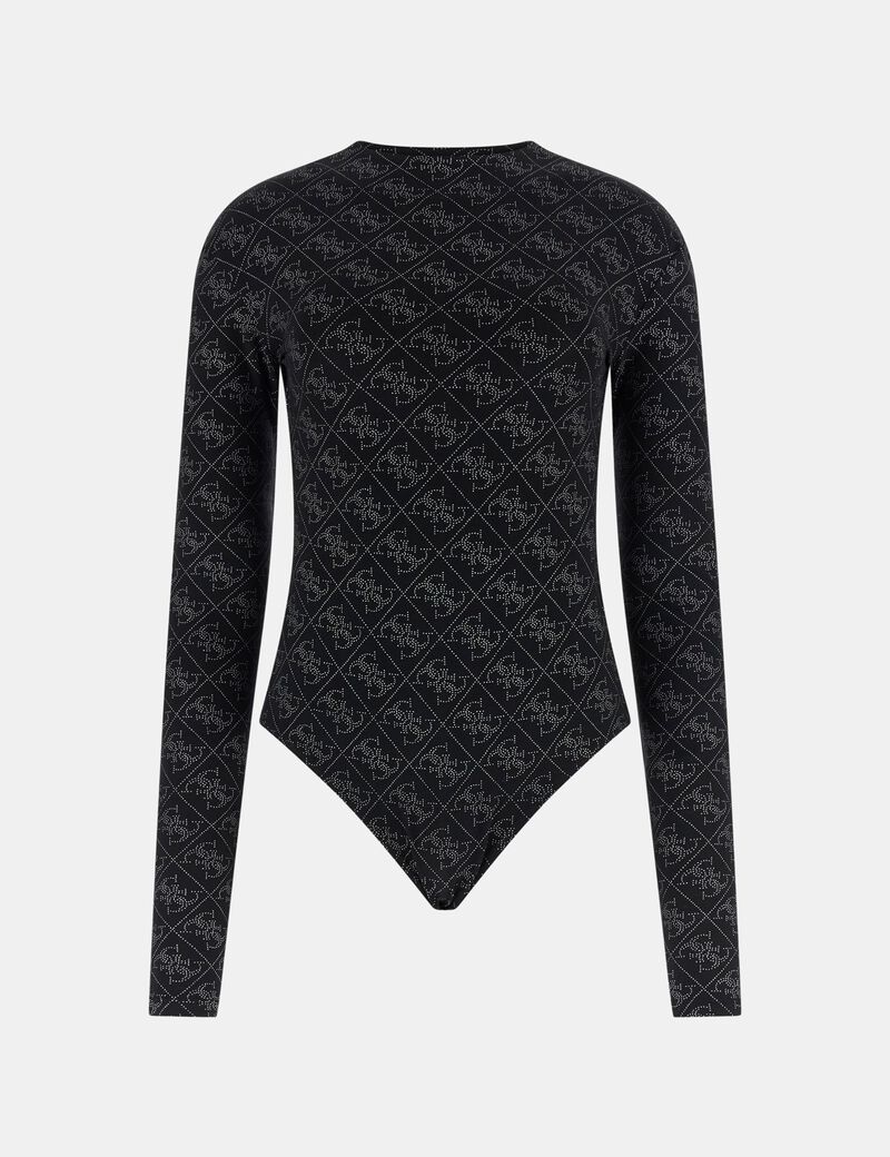 Rhinestones 4G logo bodysuit