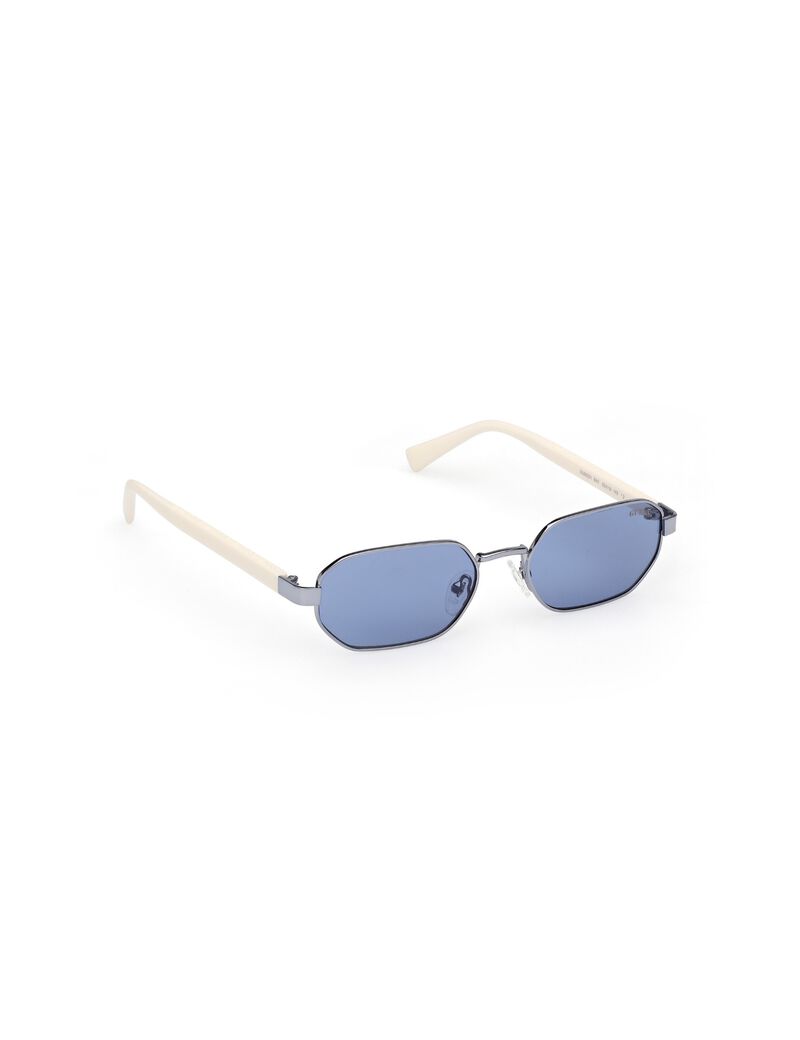 Geometric full rim sunglasses