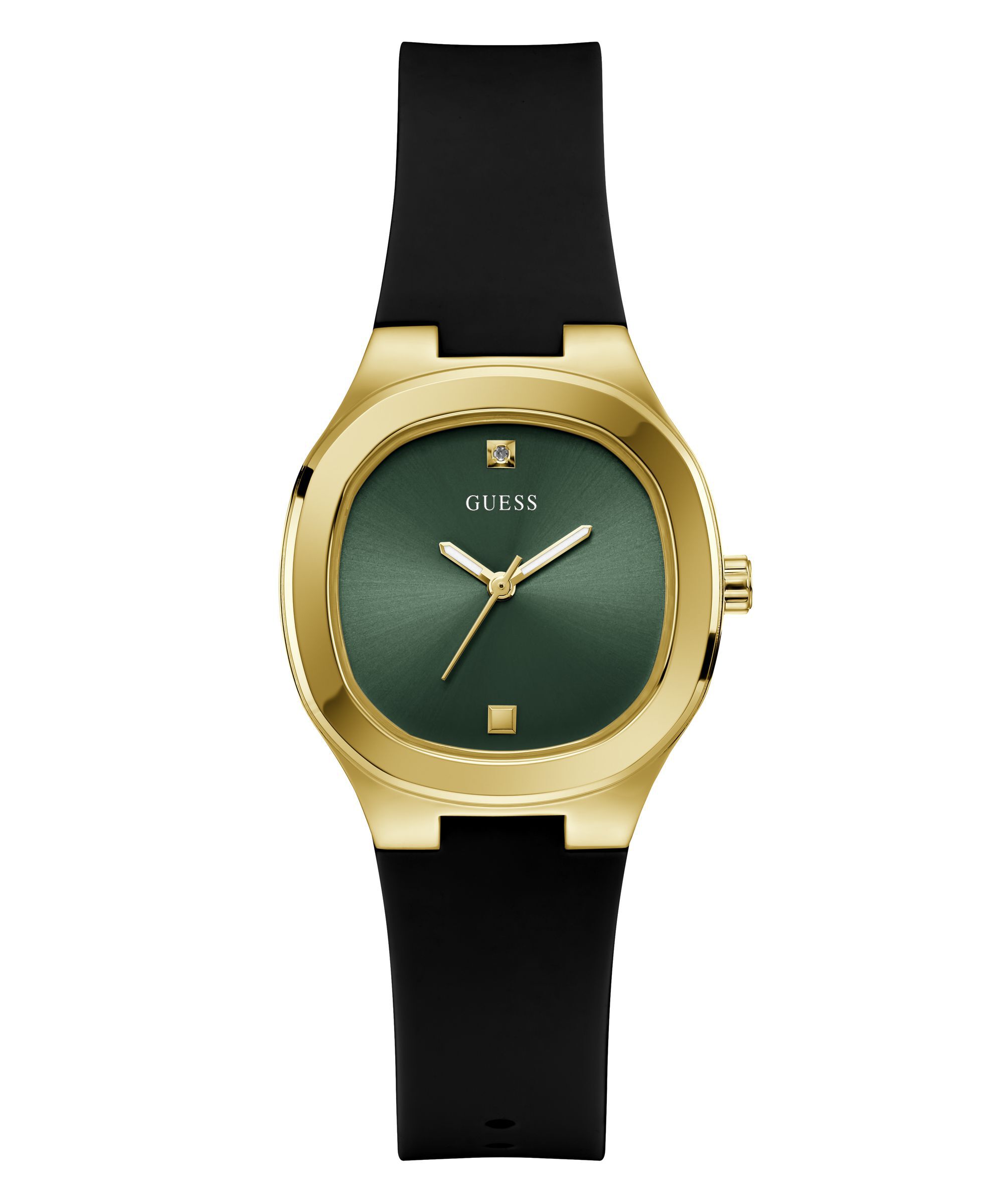 Black Quartz Analog Silicone Watch