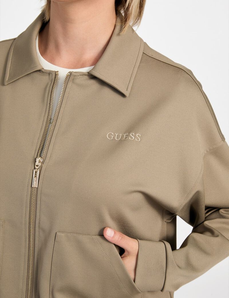 Cropped nylon jacket