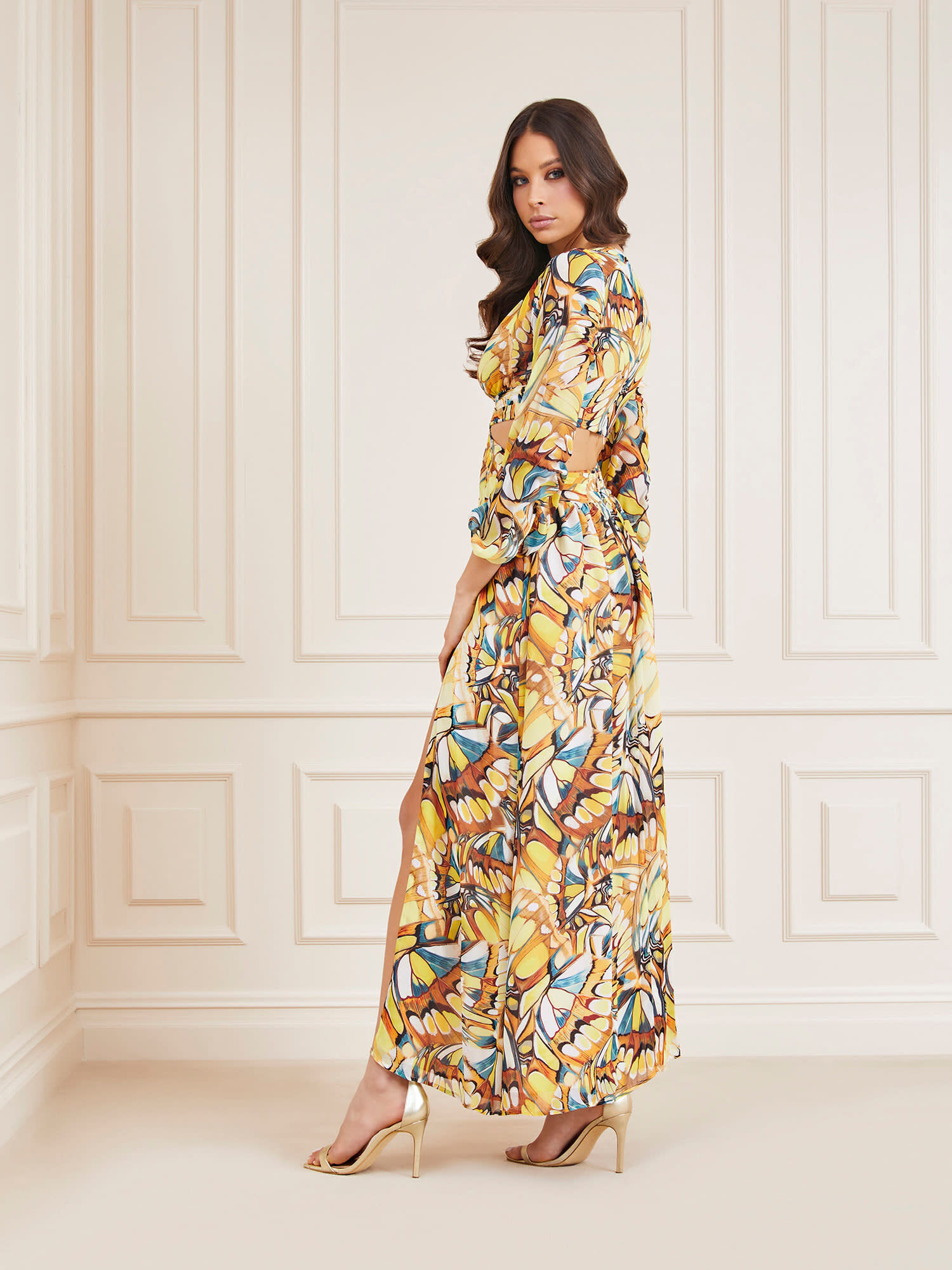 Guess jewel printed belted dress new arrivals