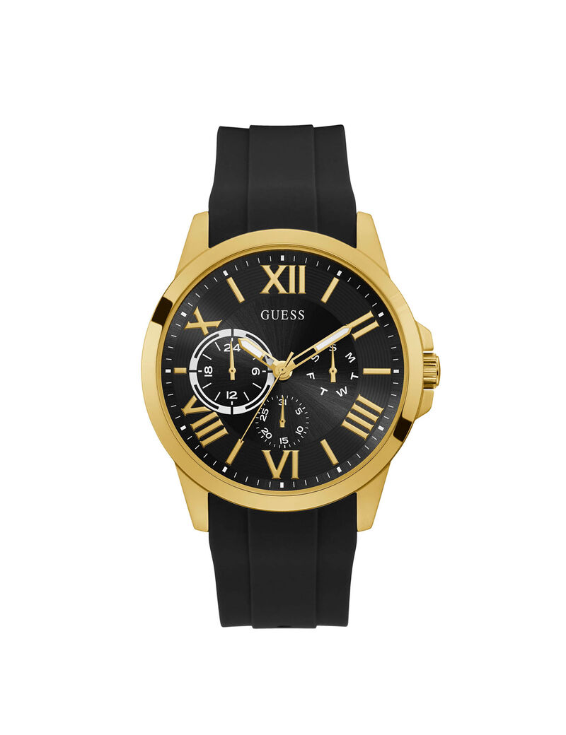 ساعة يد متعددة الوظائف باللون الذهبي