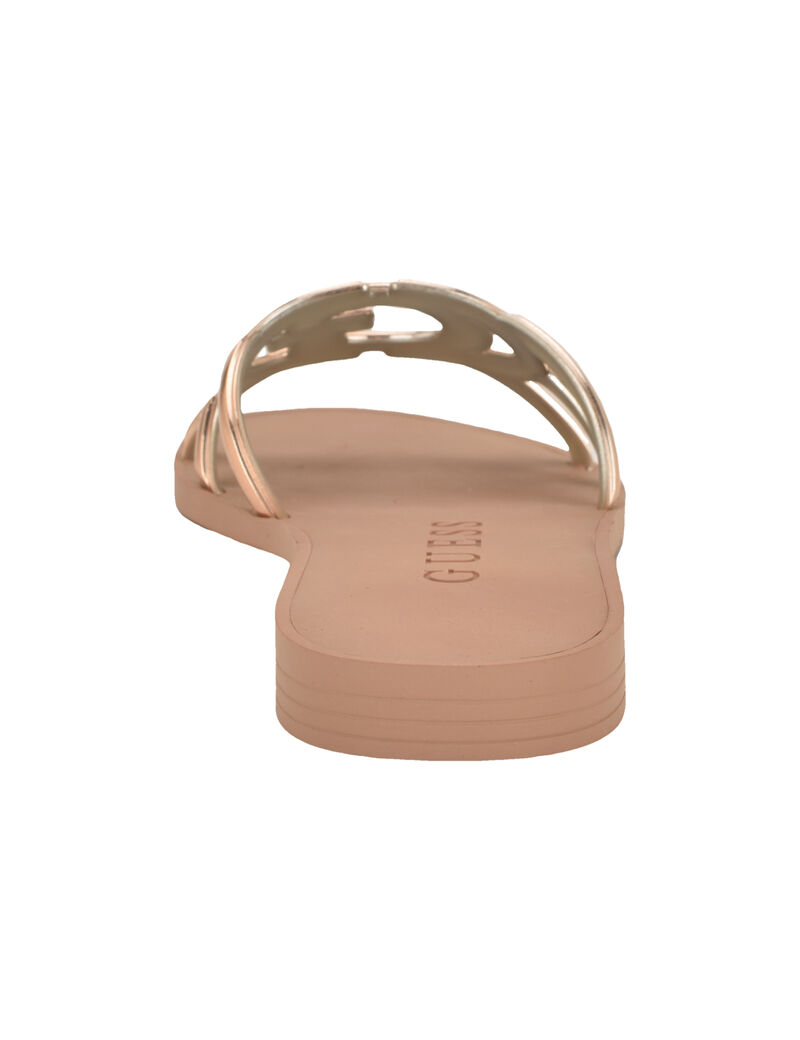 Elyho Jellie Logo Cutout Flat Sandals