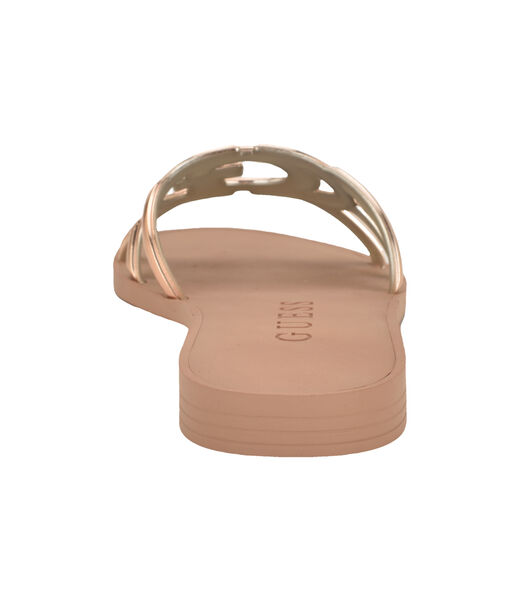 Elyho Jellie Logo Cutout Flat Sandals