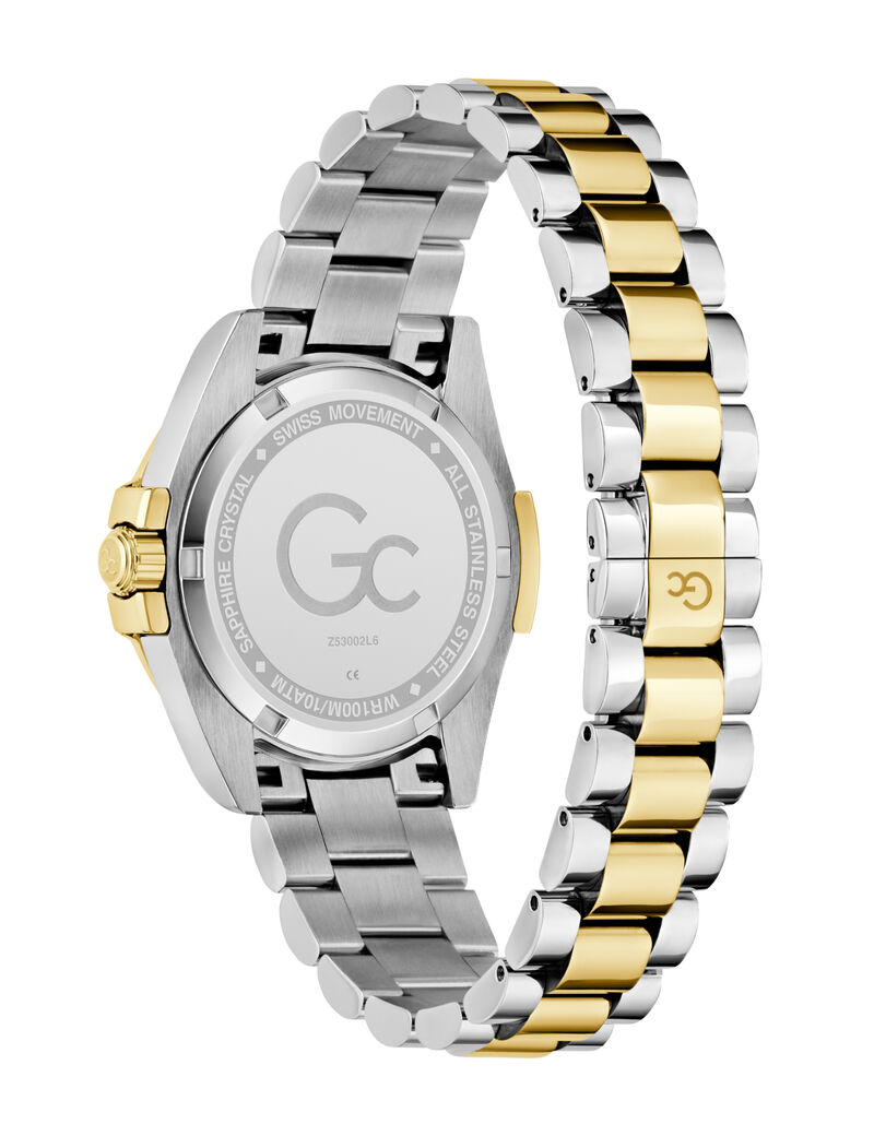 Gc Sportchic Women S 507 Mvmt Champagne Dail 10 Amt Silver Yellow Gold Stainless Steel Brct