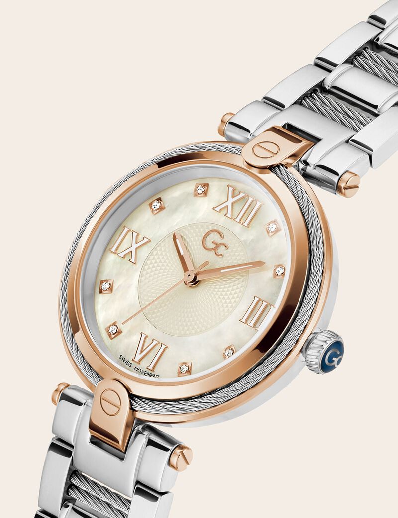 Gc steel analogue watch