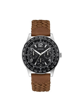 Black Multifunctional And Leather Watch