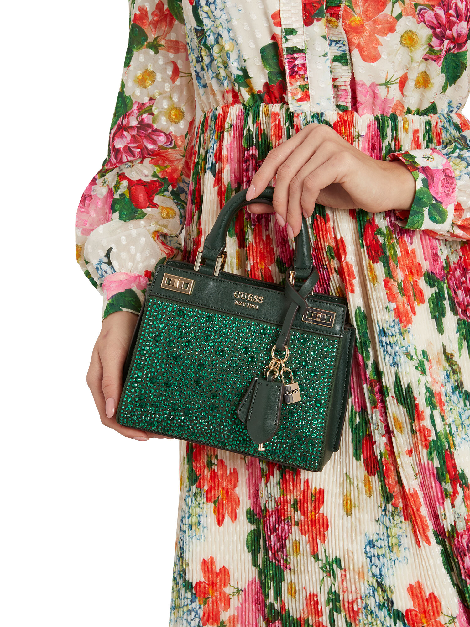 Guess eileen small status satchel shop
