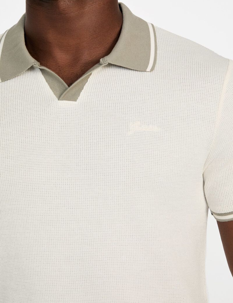 Knit polo shirt
