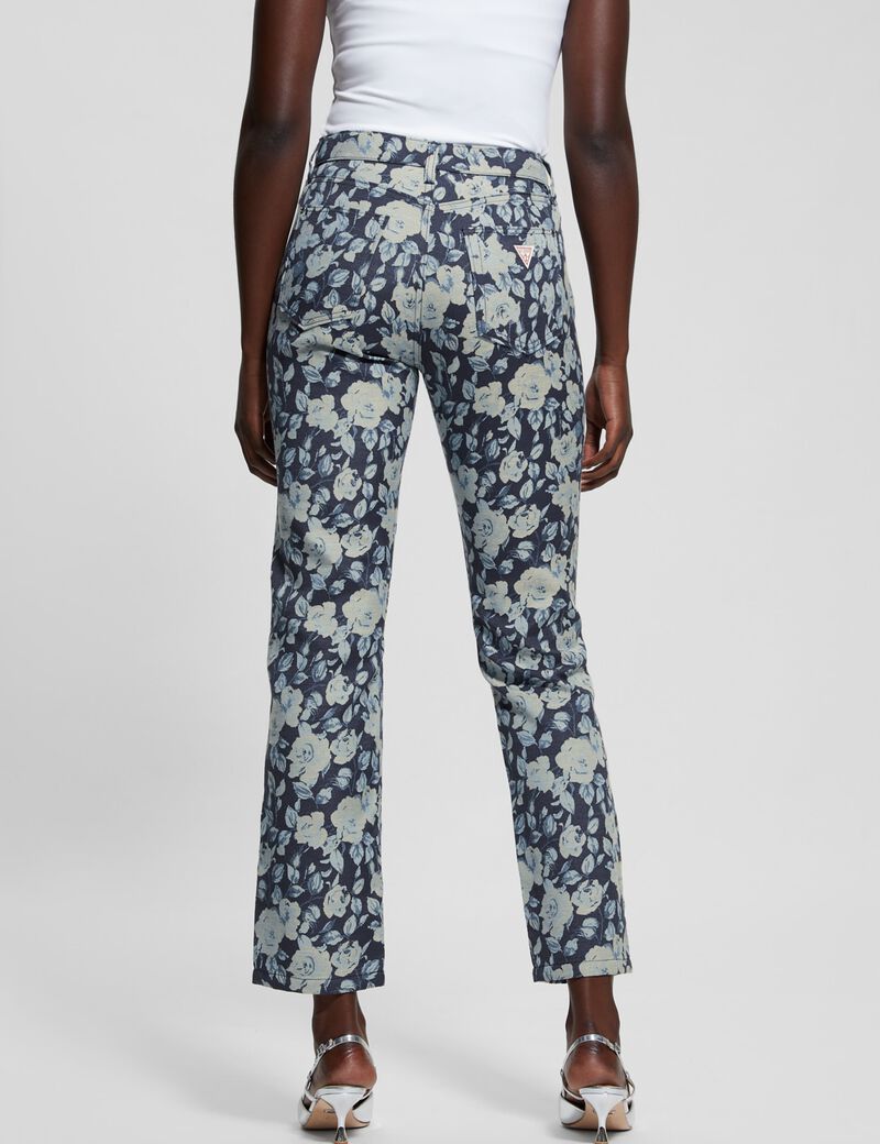 بنطال جينز جاكار مزهر