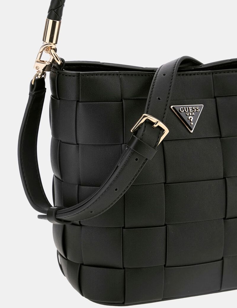 Maylee Woven Mini Bucket Bag