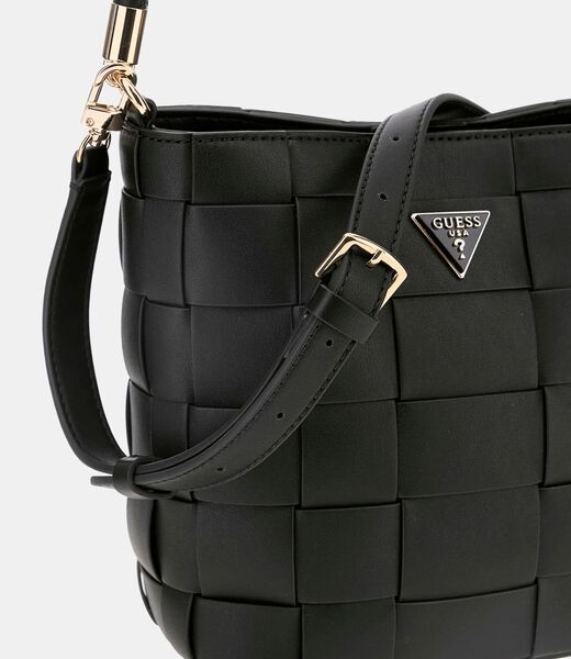 Maylee Woven Mini Bucket Bag