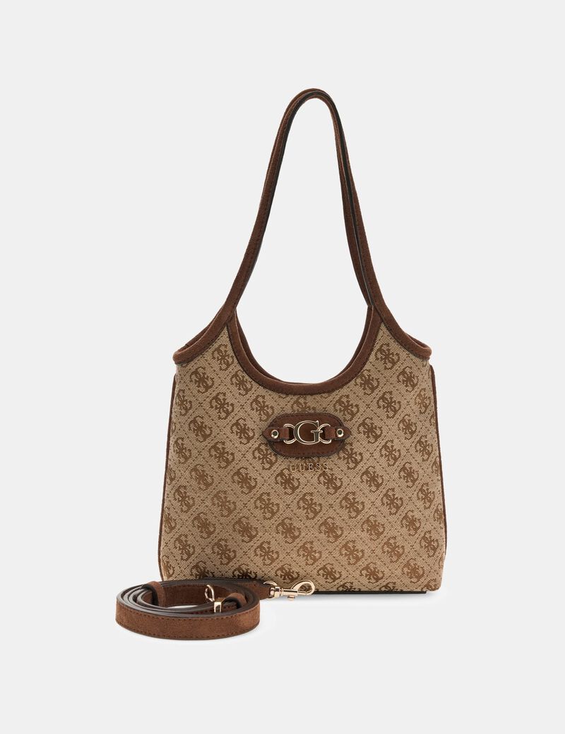 guess samantha logo mini shopper bag