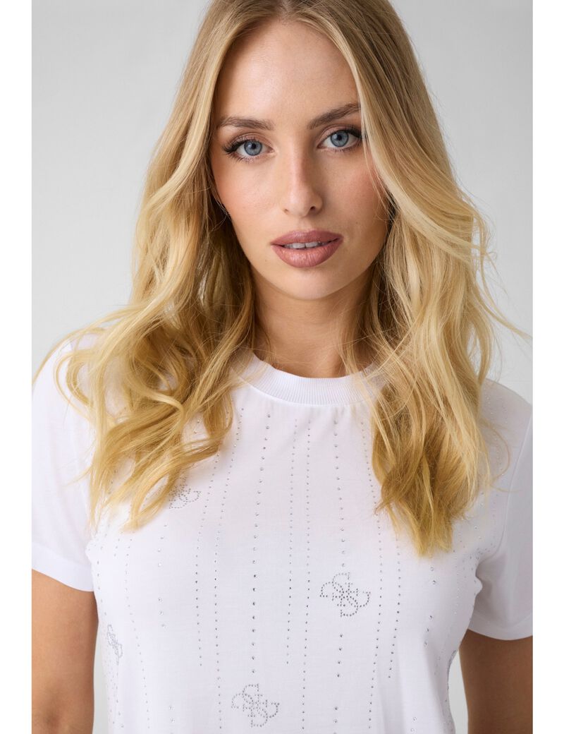 جيس rhinestones t shirt