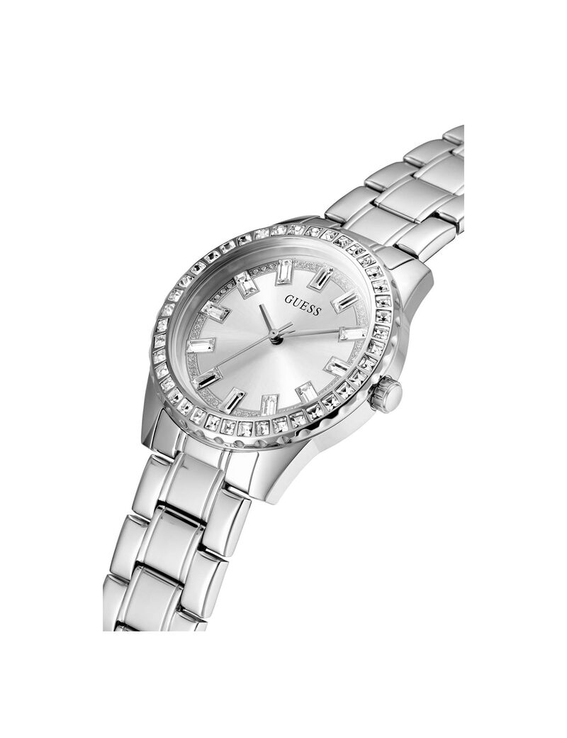 Silver Crystal Watch