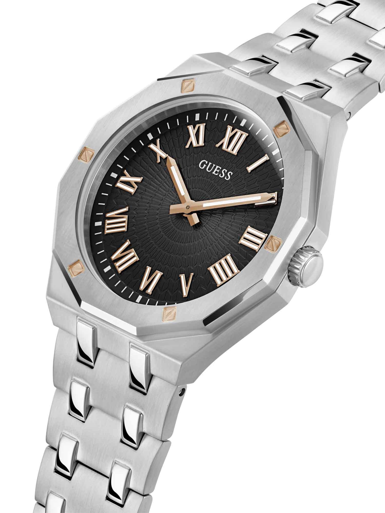 Shop GUESS Online Silver tone Analog Watch