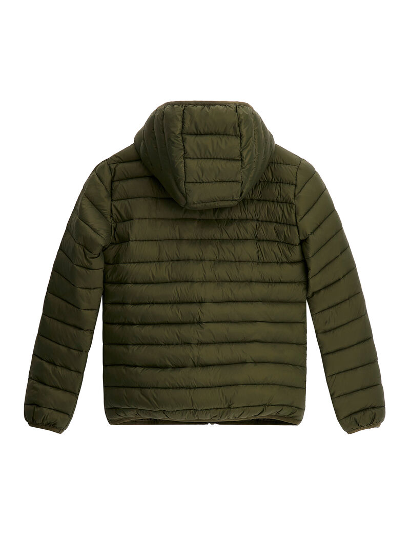 Shop GUESS Online Triangle Logo Front Puffer Jacket