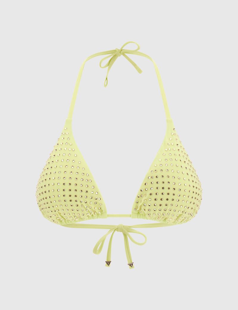 Rhinestones triangle bikini bra