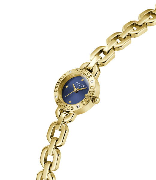 Ladies Yellow Gold Tone Round Analog Watch