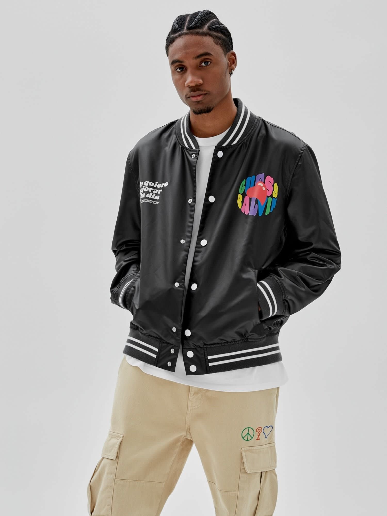 Guess jacket black and white outlet