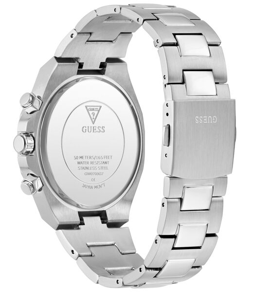 Mens Silver Tone Round Analog Watch