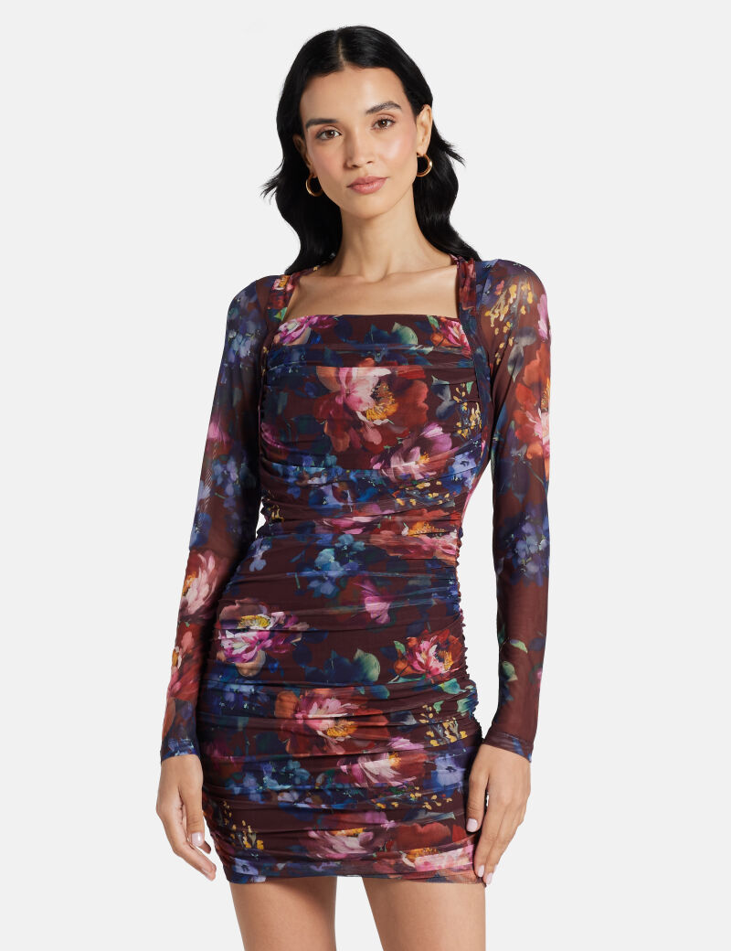 All over print mini dress