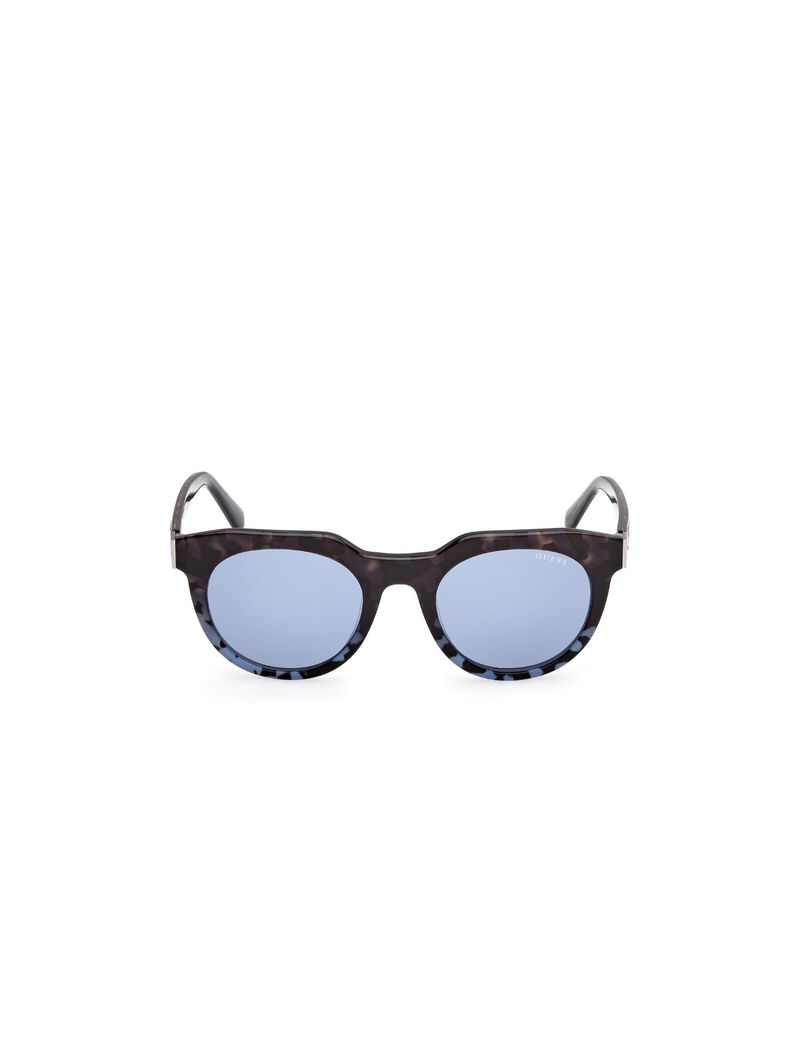 Round blue sunglasses