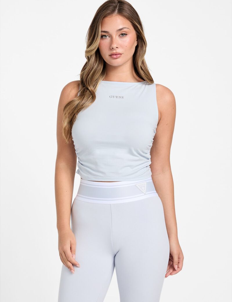 قميص بدون أكمام بفتحة رقبة على شكل قارب