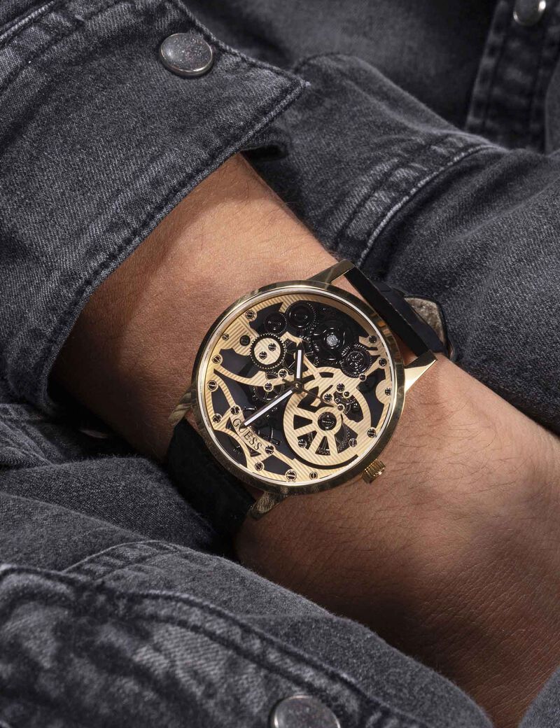 Black-Gold Analog Watch