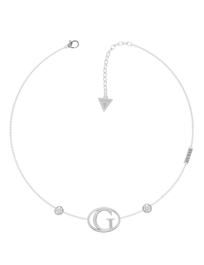 16-18'' G Logo & Crystals Rh