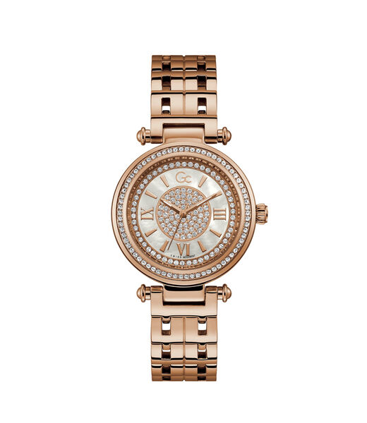 Gc Rose Gold And Crystal Watch