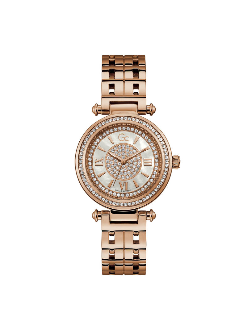 Gc Rose Gold And Crystal Watch