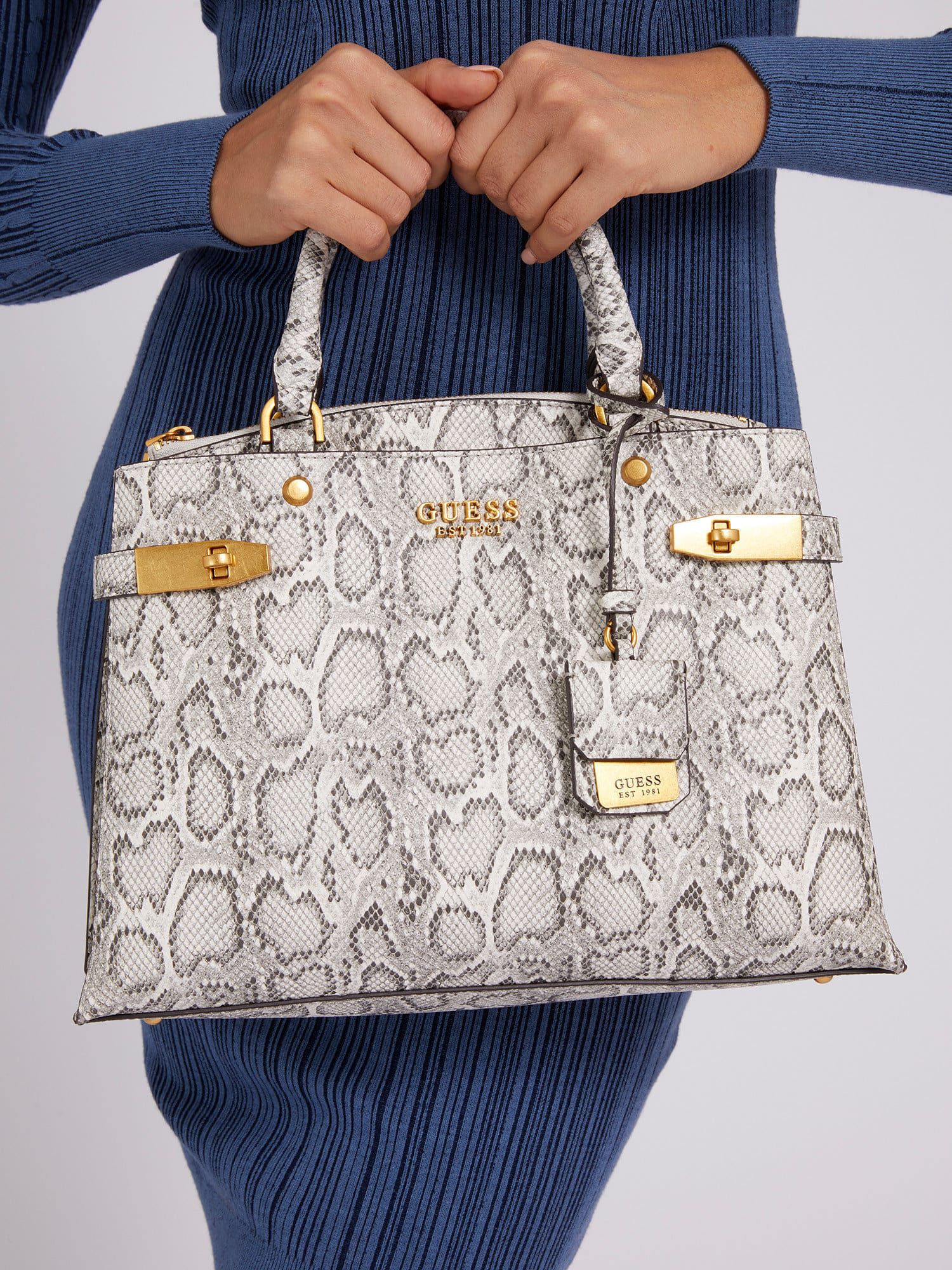 Shop GUESS Online Zadie Logo Girlfriend Satchel