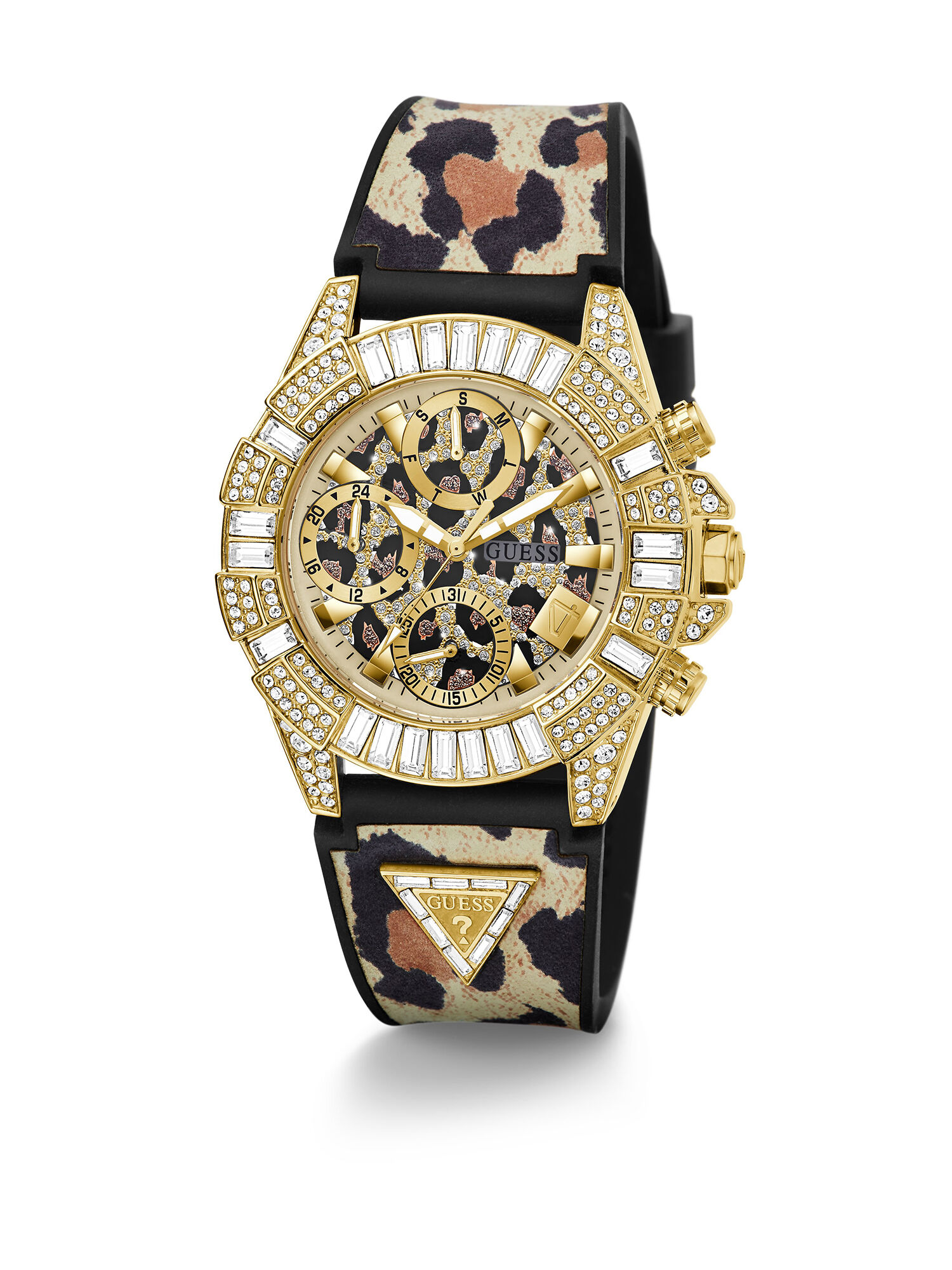 Shop GUESS Online Silver Tone Multi function Watch