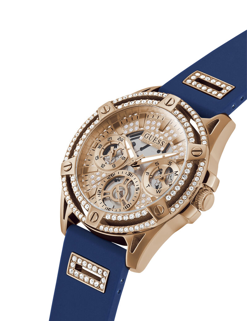 Crystal Blue Analog Watch