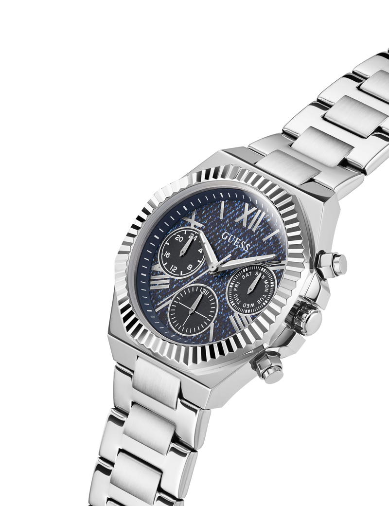 Ladies Silver Tone Multi-function Watch