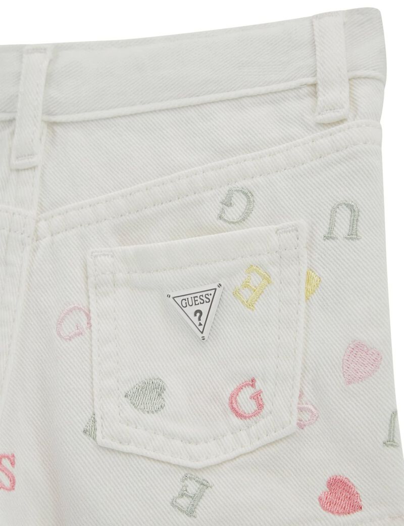 Embroidered shorts jeans