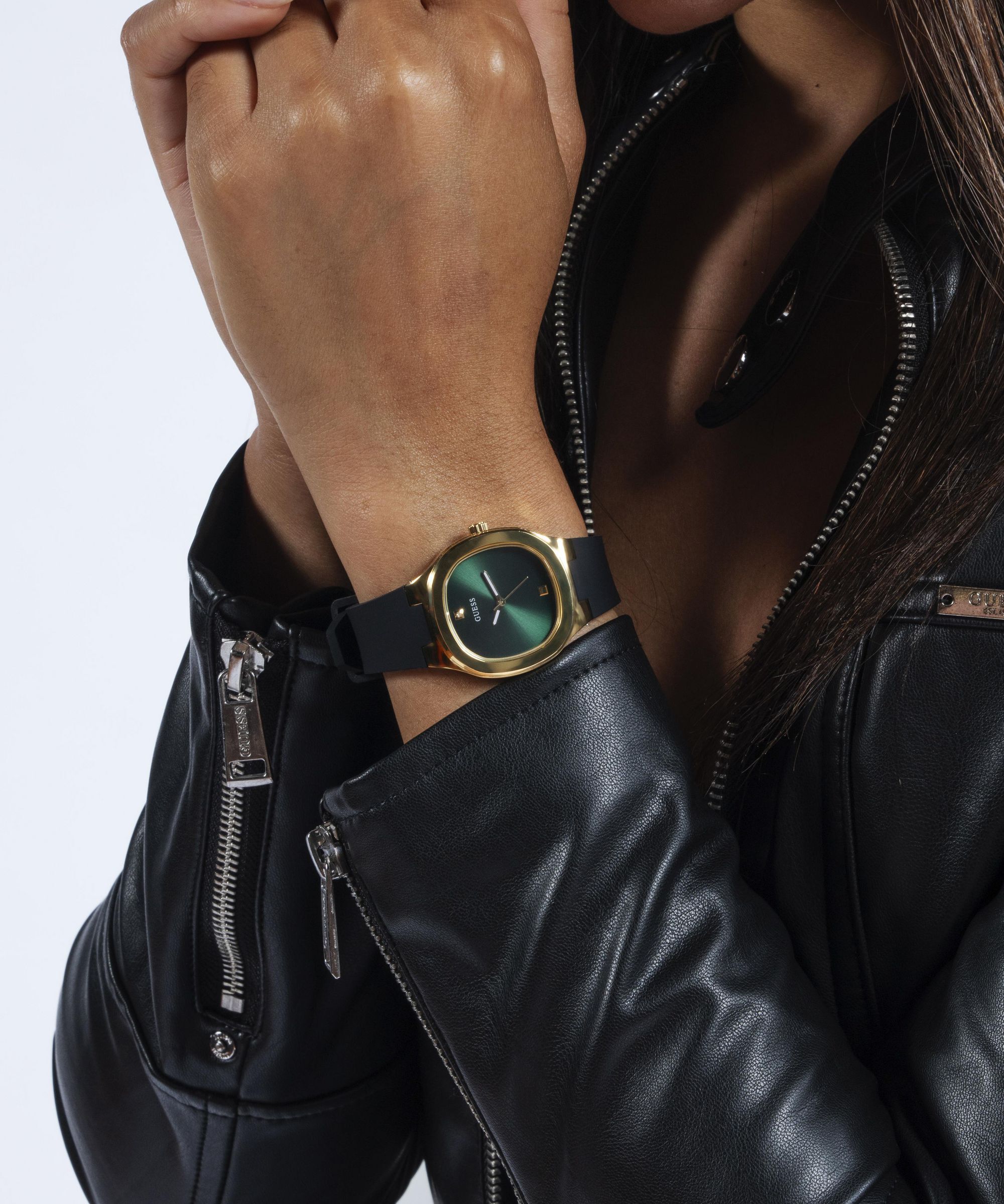 Black Quartz Analog Silicone Watch