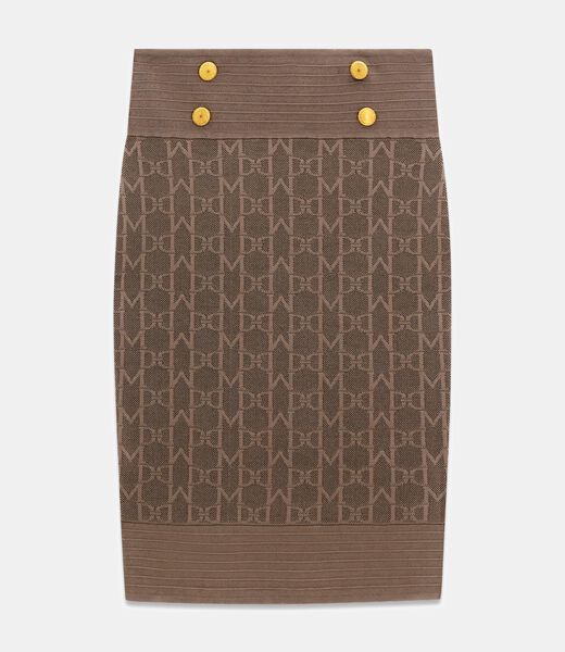 Marciano jacquard logo midi skirt