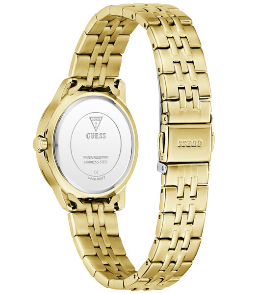 Ladies Yellow Gold Tone Round Analog Watch
